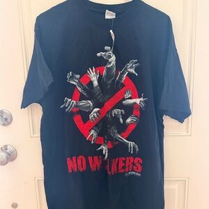 The Walking Dead No Walkers Adult XL T-shirt Zombies Horror NWT